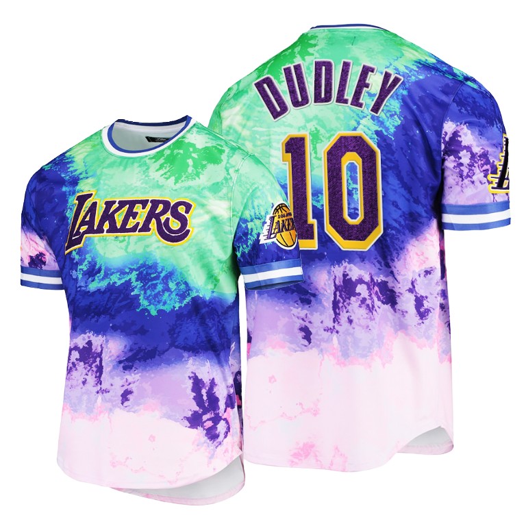 Men's Los Angeles Lakers Jared Dudley #10 NBA Pro Standard Dip-Dye Whole New Game Purple Basketball T-Shirt VOX3083HY